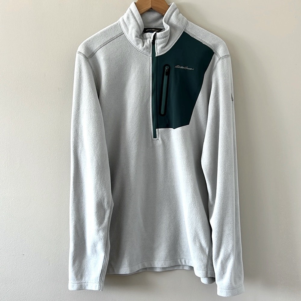 Eddie Bauer Cloud 1/4 zip Fleece Sweater Mens Size TL